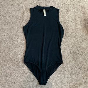 BNWT Madewell Black/Dark Grey Bodysuit Size M